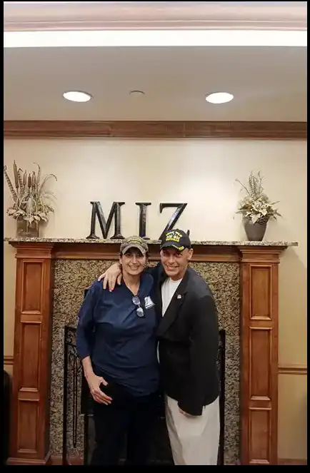 Book Author and Veteran David Haave with sis and fellow author Rebecca Cinci change for America 2024 -- David Haave